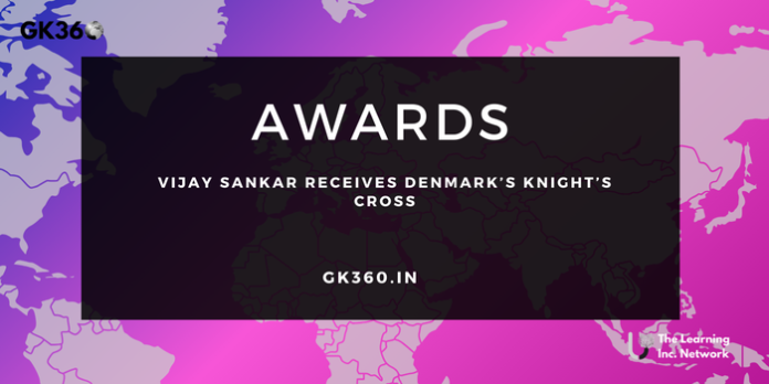 Honorary Consul General of Denmark Vijay Sankar Receives Denmark’s Knight’s Cross